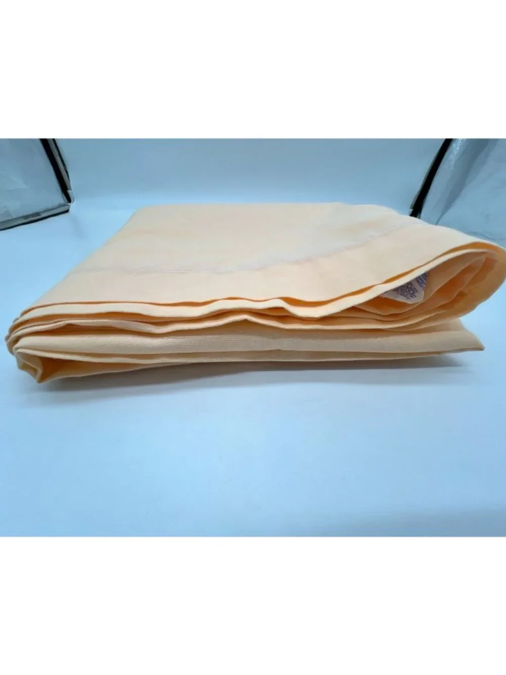 Vintage Cannon Fieldcrest Peach No Iron King Flat Sheet Yellow Solid Bedding